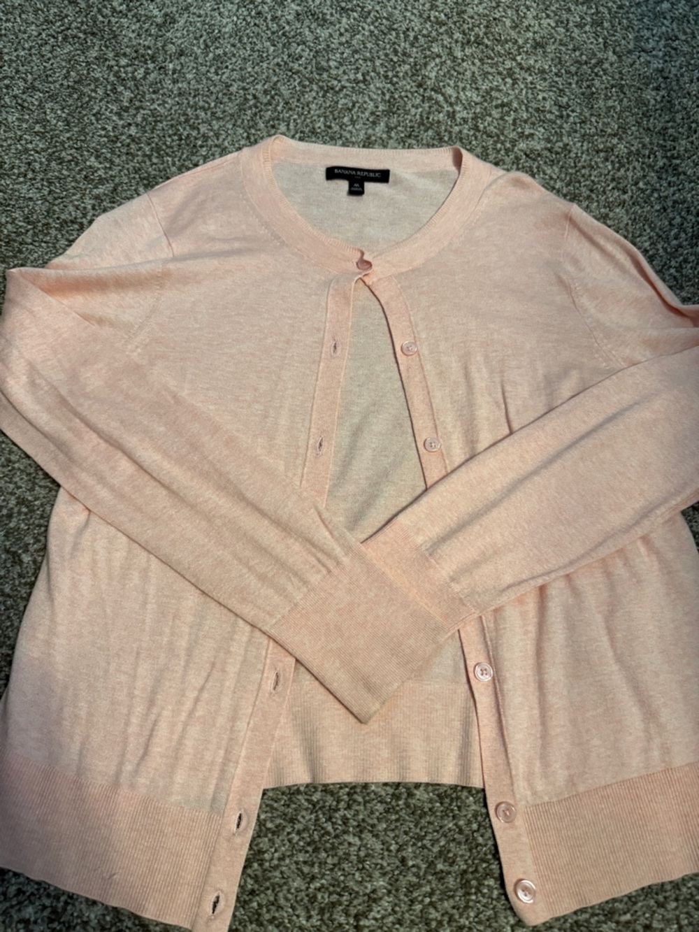 Banana Republic Pale Pink Lightweight Button Cardigan